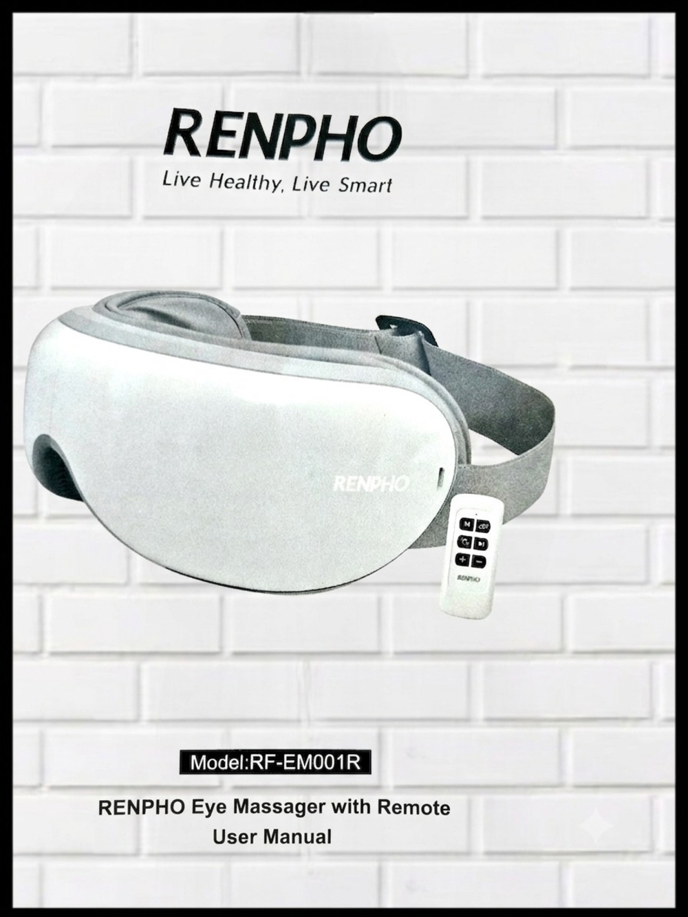 RENPHO White Eye Massager with Remote - Soothing Relief